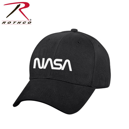 Rothco NASA Worm Logo Low Profile Cap - Black Black Size One Size - Get Tight Gear