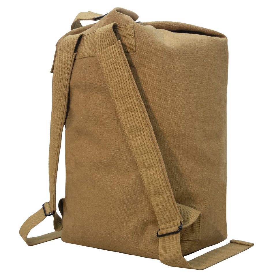 Rothco Nomad Canvas Duffle Backpack Coyote Brown - Get Tight Gear