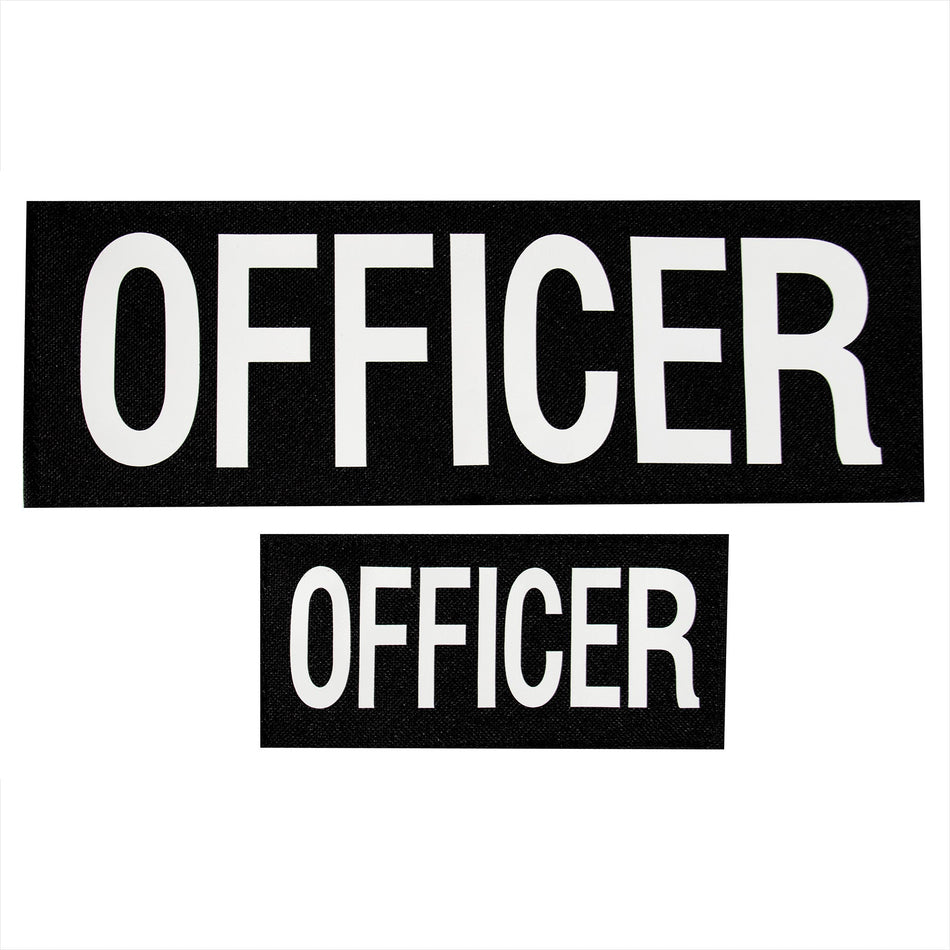 Rothco Officer Patch With Hook Back Size Set: 1 Small & 1 Large - Get Tight Gear