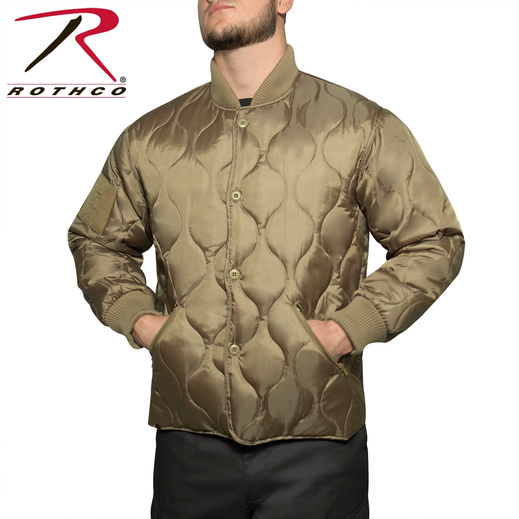Rothco Quilted Woobie Jacket Coyote Brown Size M - Get Tight Gear