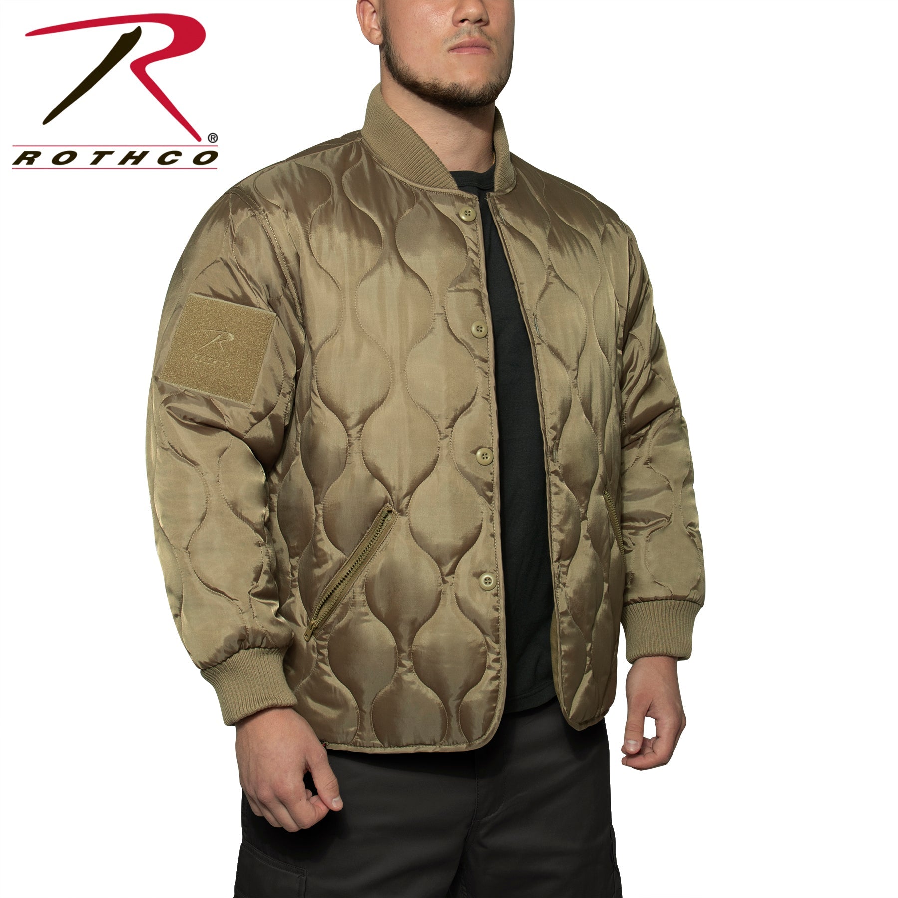 Rothco Quilted Woobie Jacket Coyote Brown Size S - Get Tight Gear