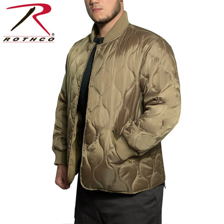 Rothco Quilted Woobie Jacket Coyote Brown Size S - Get Tight Gear