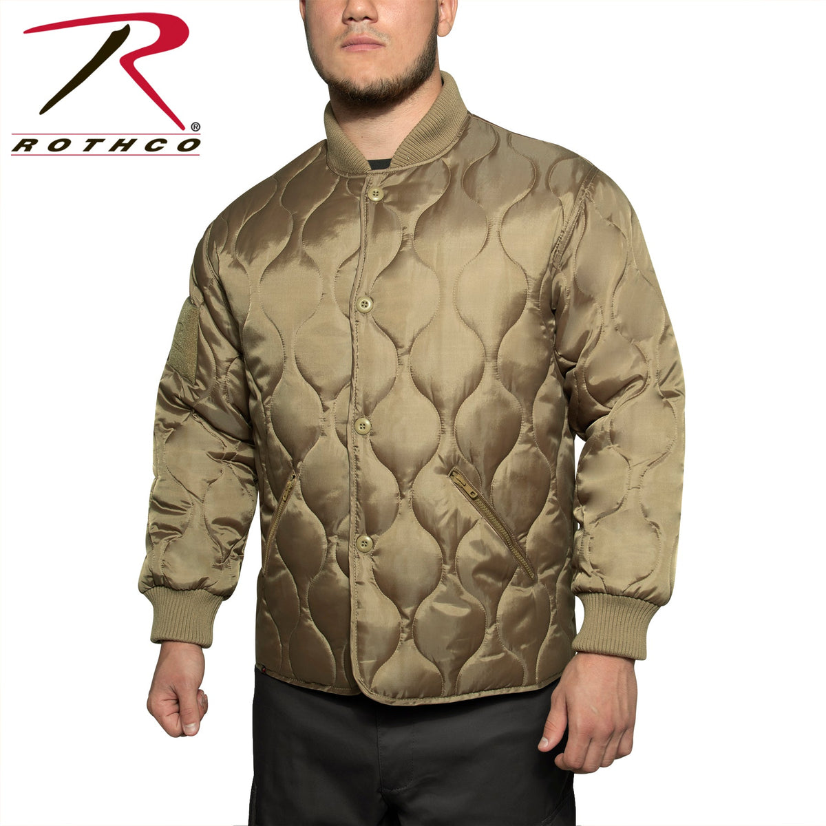 Rothco Quilted Woobie Jacket Coyote Brown Size XL - Get Tight Gear