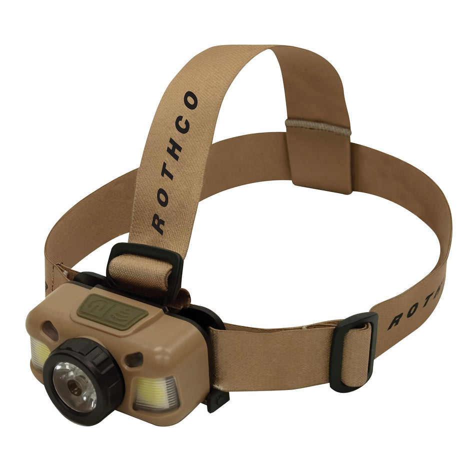 Rothco Rechargeable 600 Lumen Led Headlamp Coyote Brown - Get Tight Gear