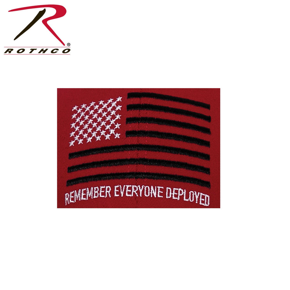 Rothco R.E.D. (Remember Everyone Deployed) Low Profile Cap Red Size One Size - Get Tight Gear