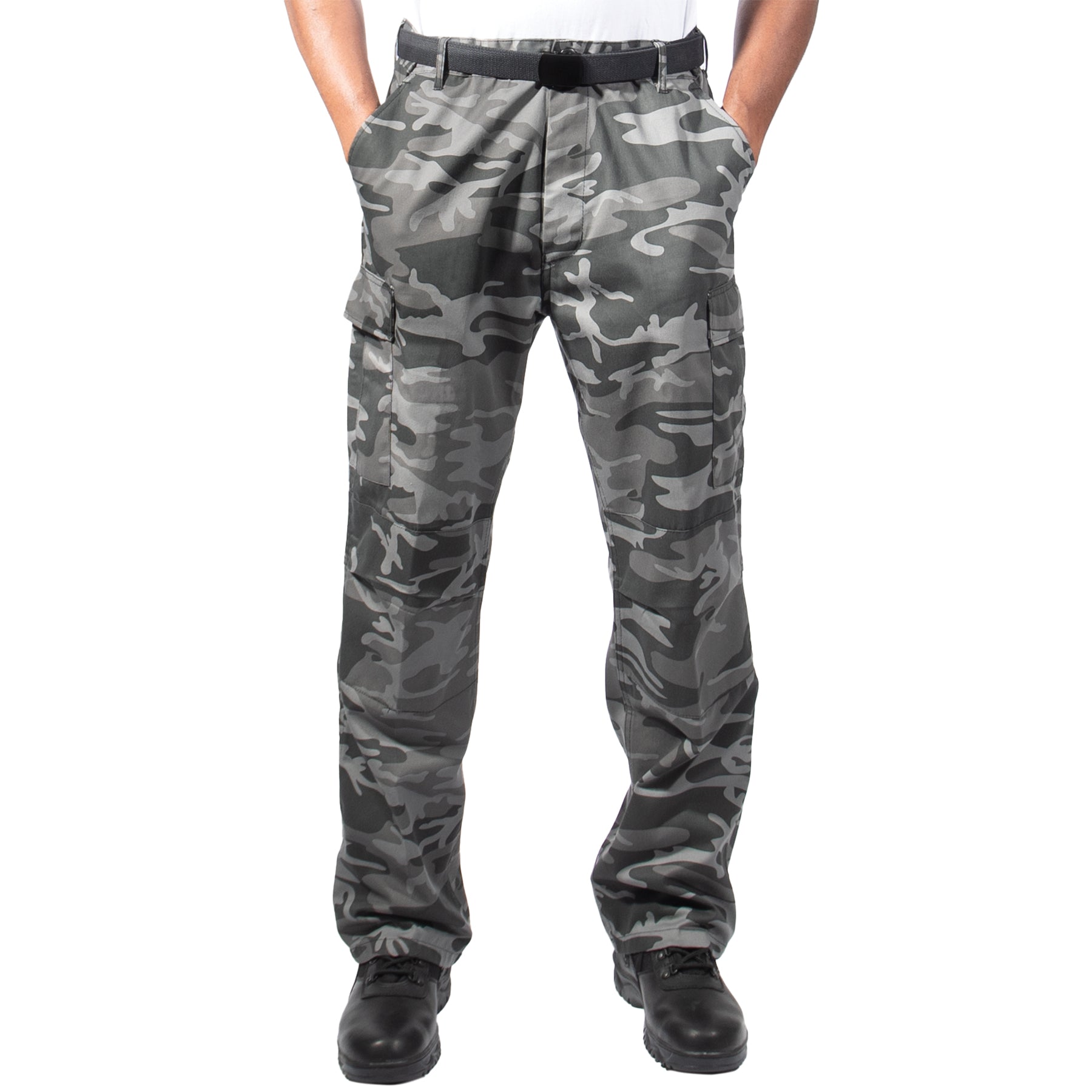 Rothco Relaxed Fit Zipper Fly BDU Pants Black Camo Size 2XL - Get Tight Gear