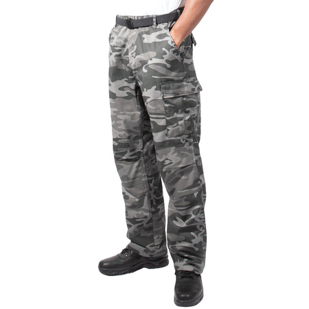 Rothco Relaxed Fit Zipper Fly BDU Pants Black Camo Size M - Get Tight Gear