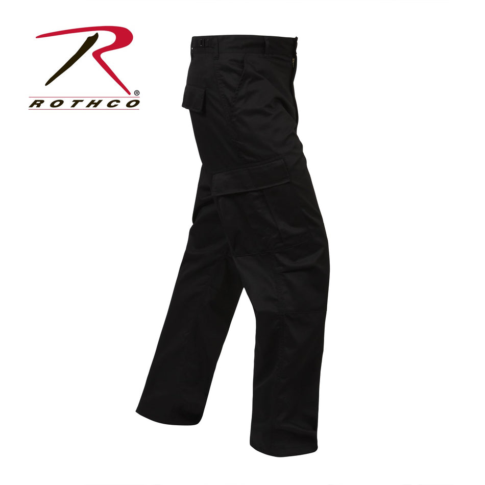 Rothco Relaxed Fit Zipper Fly BDU Pants Black Size 3XL - Get Tight Gear