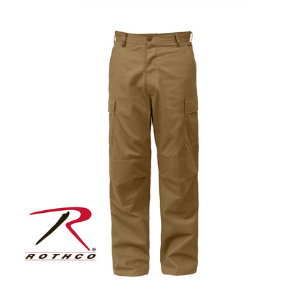 Rothco Relaxed Fit Zipper Fly BDU Pants Coyote Brown Size L - Get Tight Gear