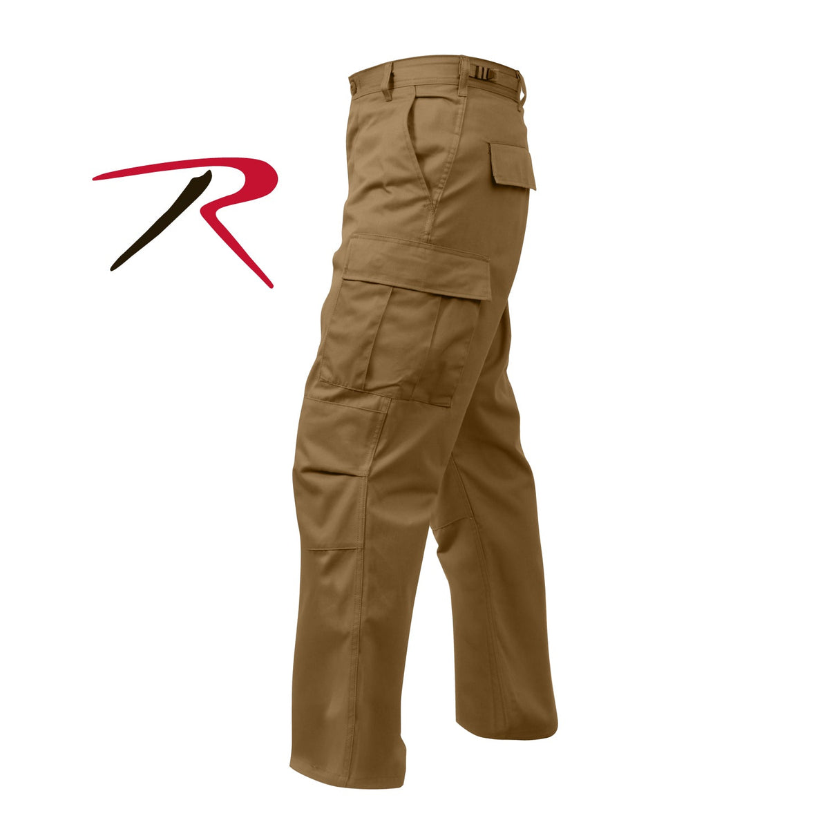 Rothco Relaxed Fit Zipper Fly BDU Pants Coyote Brown Size S - Get Tight Gear