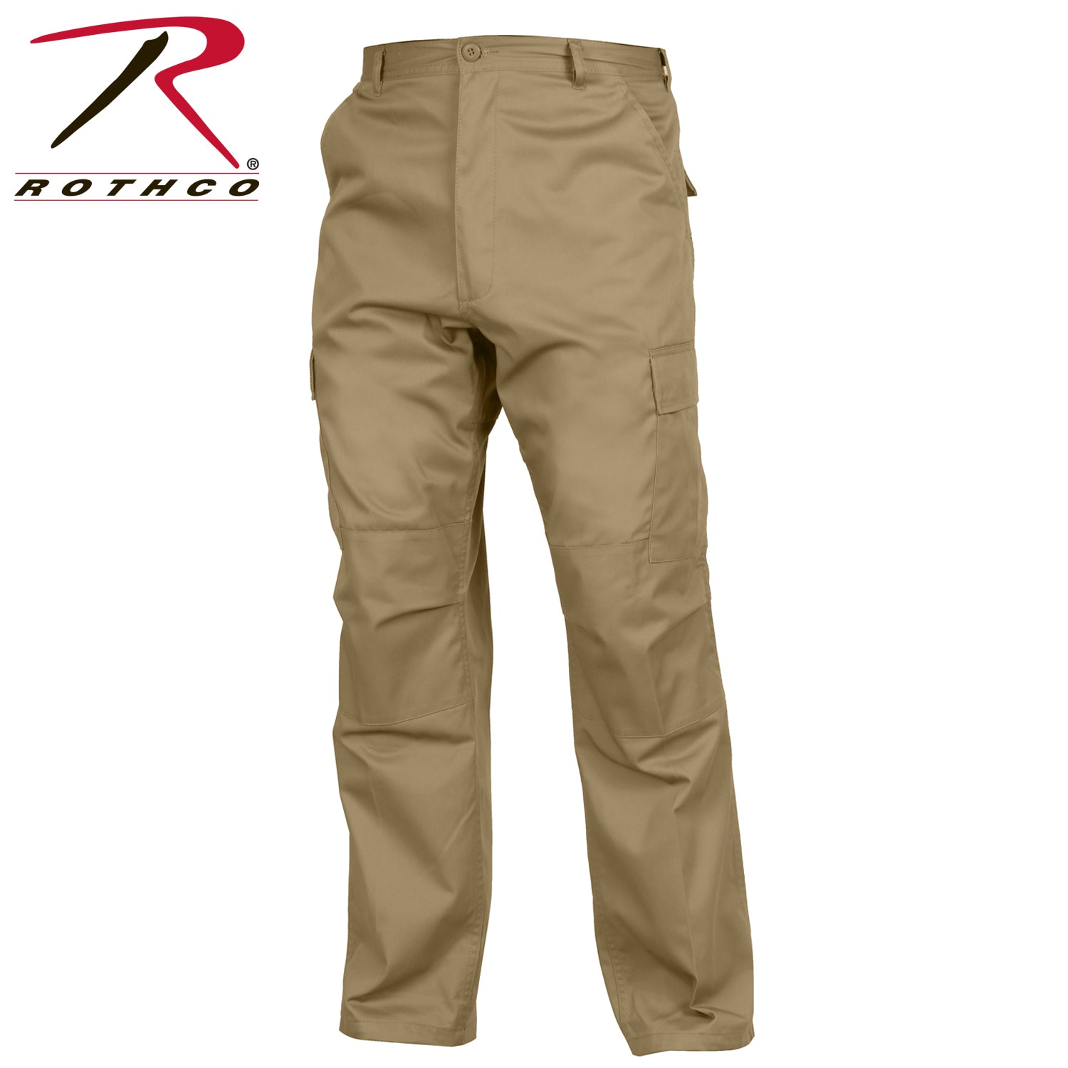Rothco Relaxed Fit Zipper Fly BDU Pants Khaki Size L - Get Tight Gear