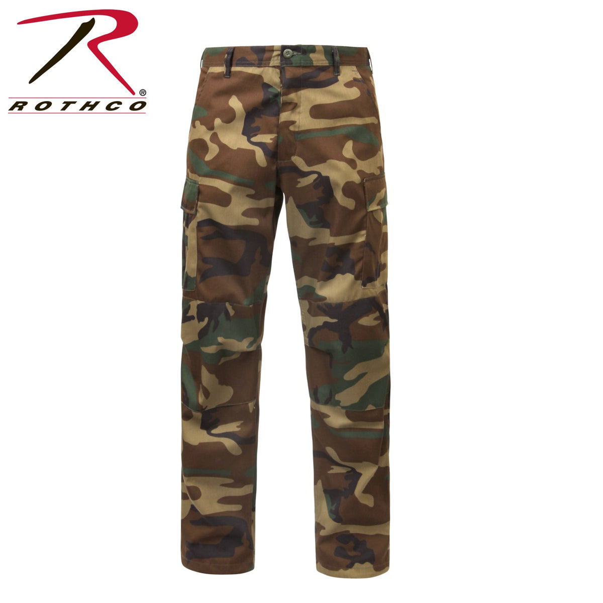 Rothco Relaxed Fit Zipper Fly BDU Pants Woodland Camo Size 2XL - Get Tight Gear