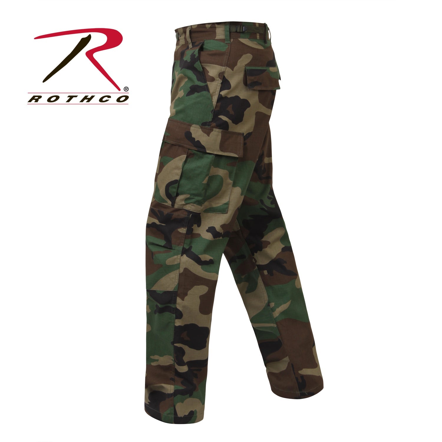 Rothco Rip - Stop BDU Pants Woodland Camo Size L - Long - Get Tight Gear