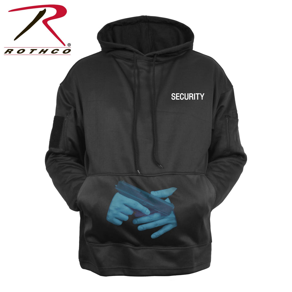 Rothco Security Concealed Carry Hoodie - Black Black Size 5XL - Get Tight Gear
