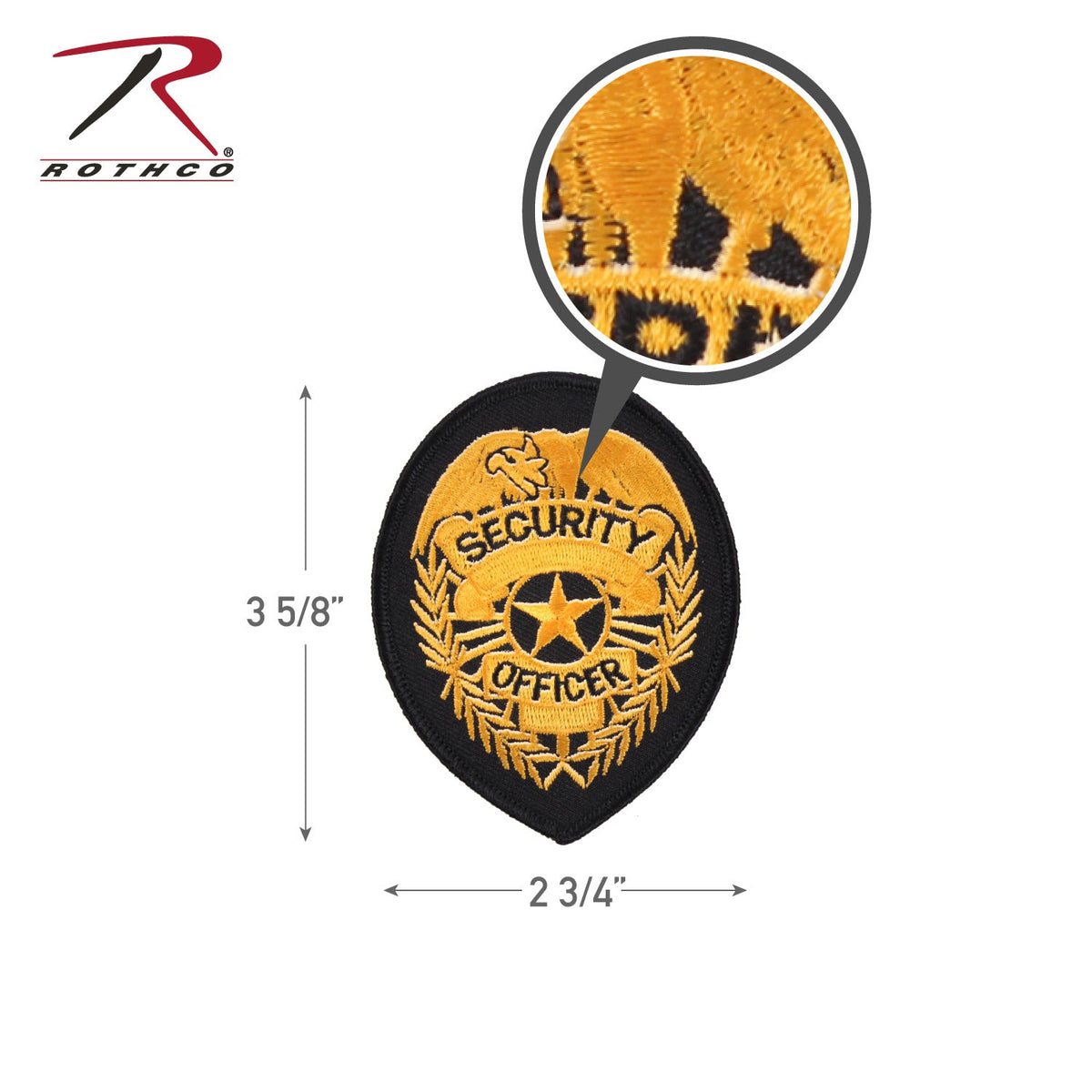 Rothco Security Patch Black / Gold - Get Tight Gear