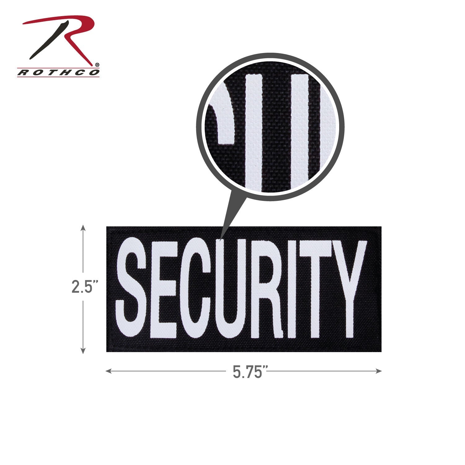Rothco Security Patch With Hook Back Black / White Size S - Get Tight Gear