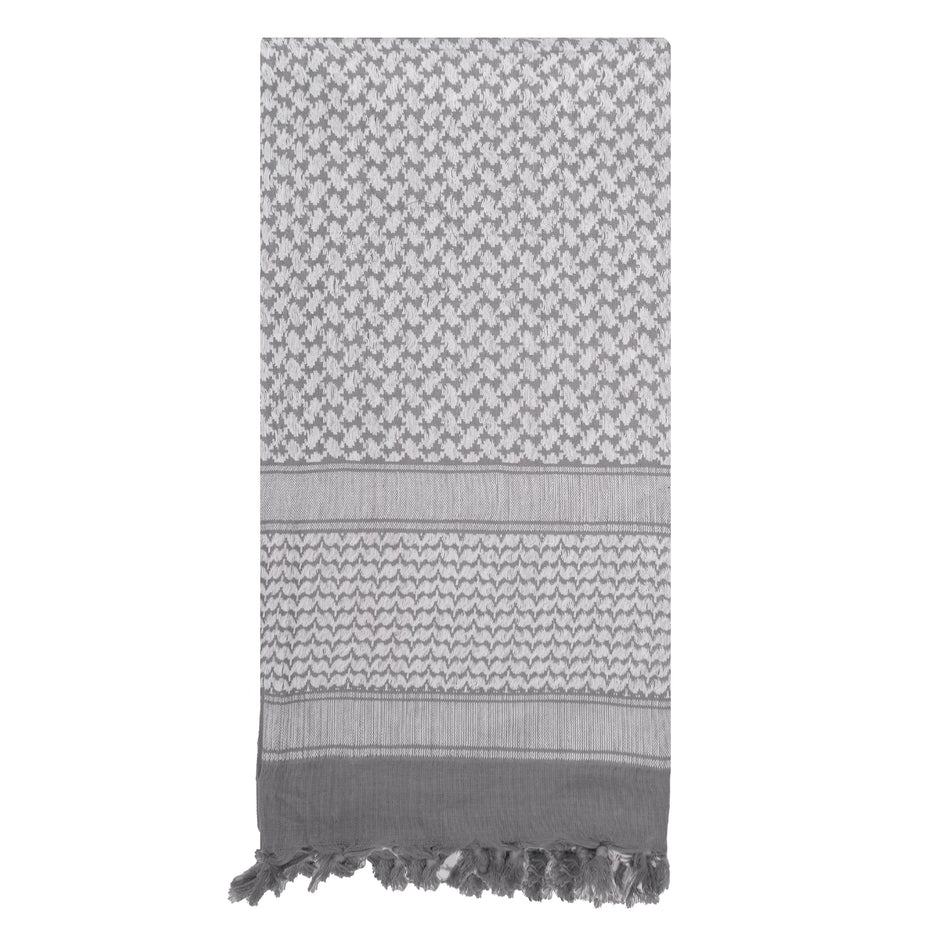Rothco Shemagh Tactical Desert Keffiyeh Scarf Grey / White - Get Tight Gear