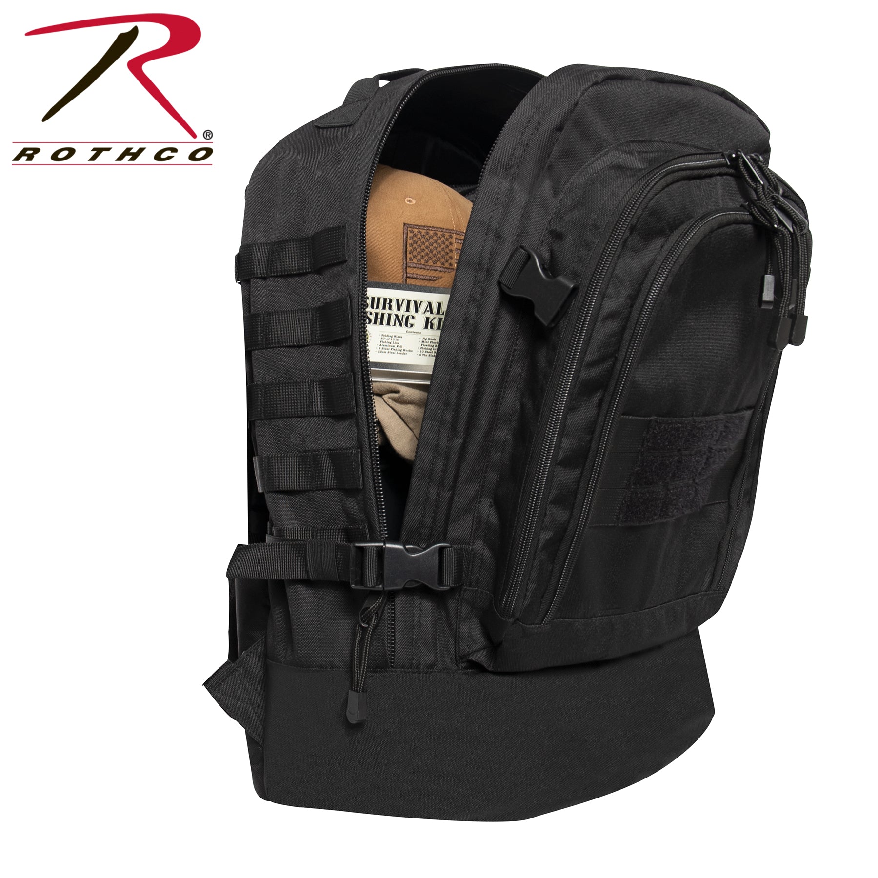 Rothco Skirmish 3 Day Assault Backpack Black - Get Tight Gear