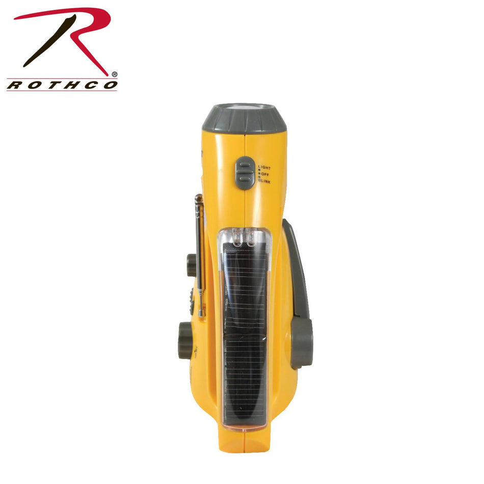 Rothco Solar/Wind Up Flashlight with Radio - Get Tight Gear