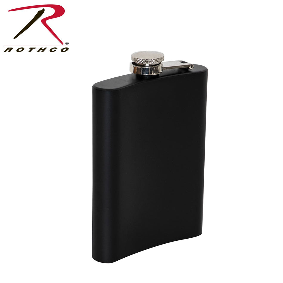 Rothco Stainless Steel Thin Blue Line Flag Flask Black - Get Tight Gear