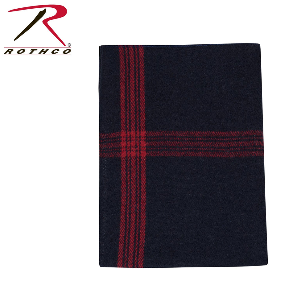 Rothco Striped Outdoor Wool Blanket Navy Blue / Red Size One Size - Get Tight Gear