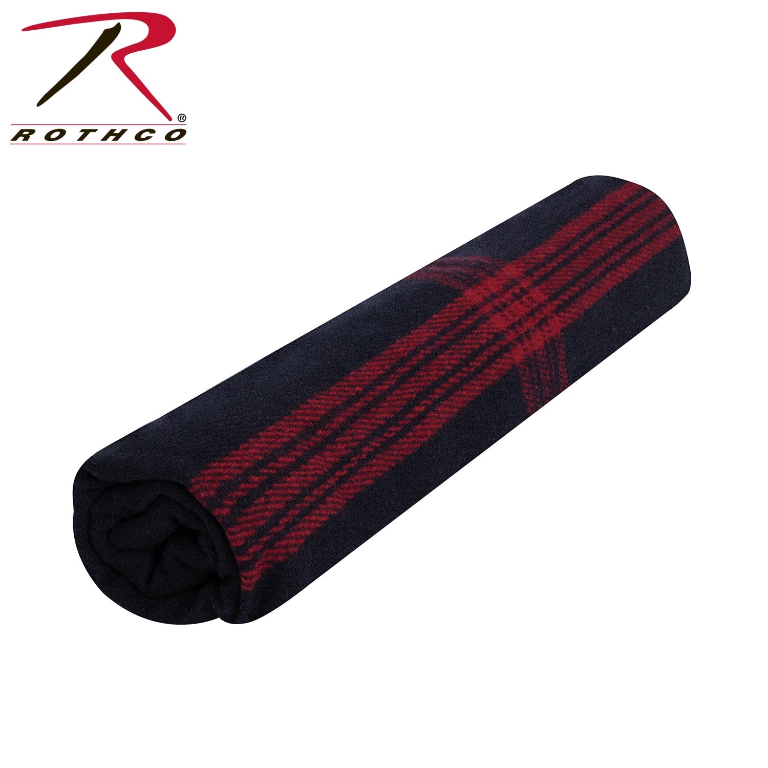 Rothco Striped Outdoor Wool Blanket Navy Blue / Red Size One Size - Get Tight Gear
