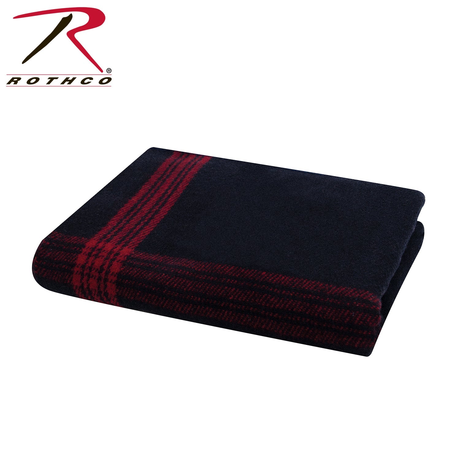 Rothco Striped Outdoor Wool Blanket Navy Blue / Red Size One Size - Get Tight Gear