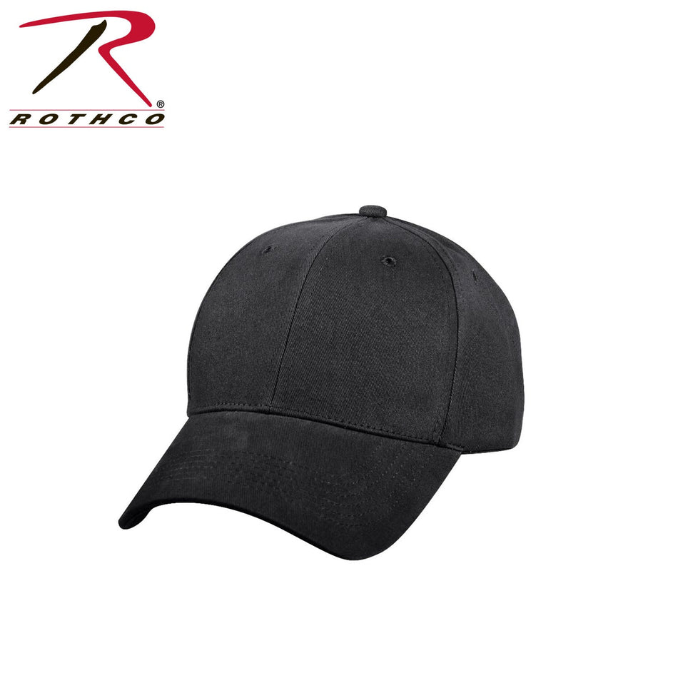 Rothco Supreme Solid Color Low Profile Cap Black Size One Size - Get Tight Gear