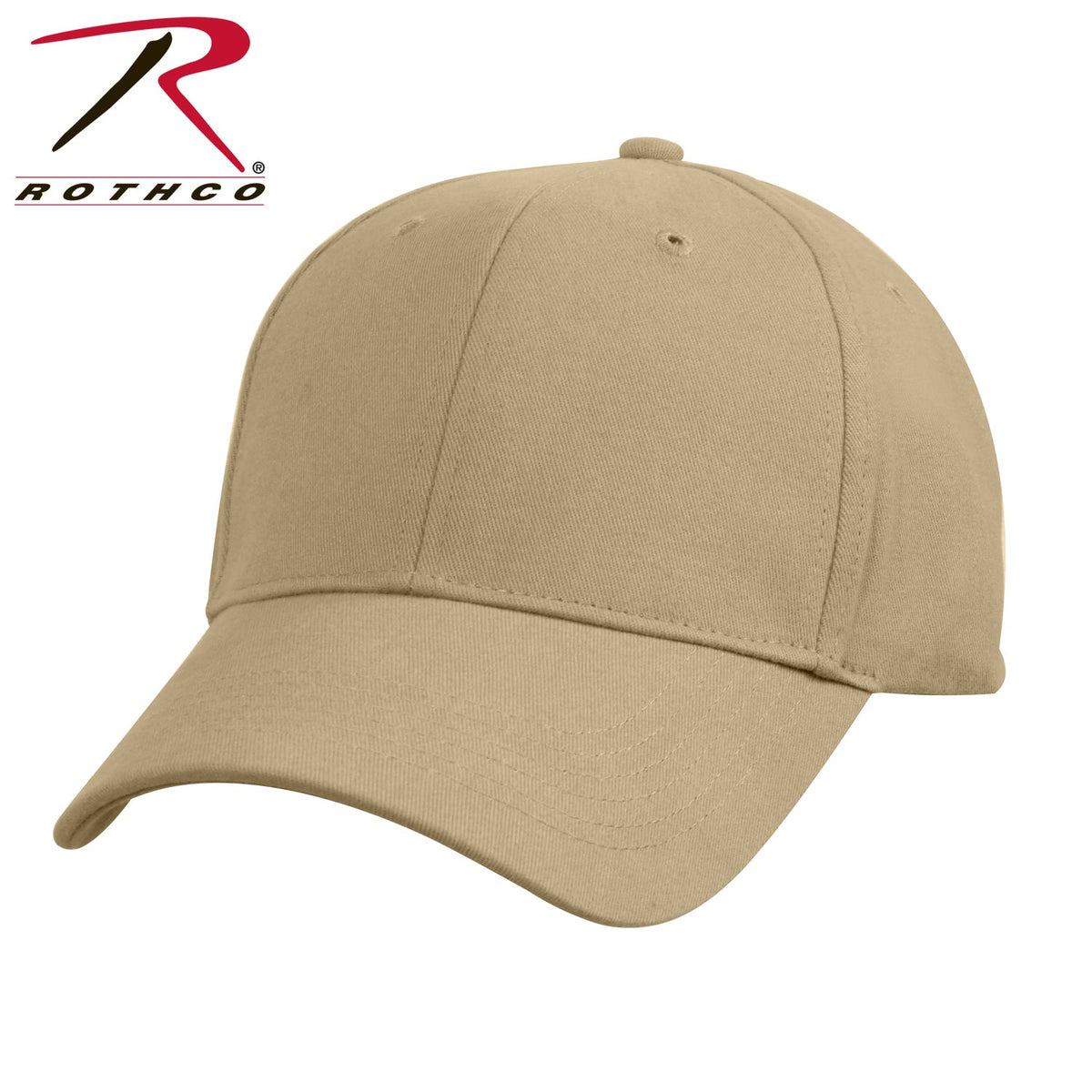 Rothco Supreme Solid Color Low Profile Cap Khaki Size One Size - Get Tight Gear