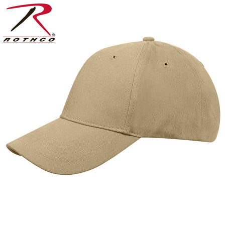 Rothco Supreme Solid Color Low Profile Cap Khaki Size One Size - Get Tight Gear