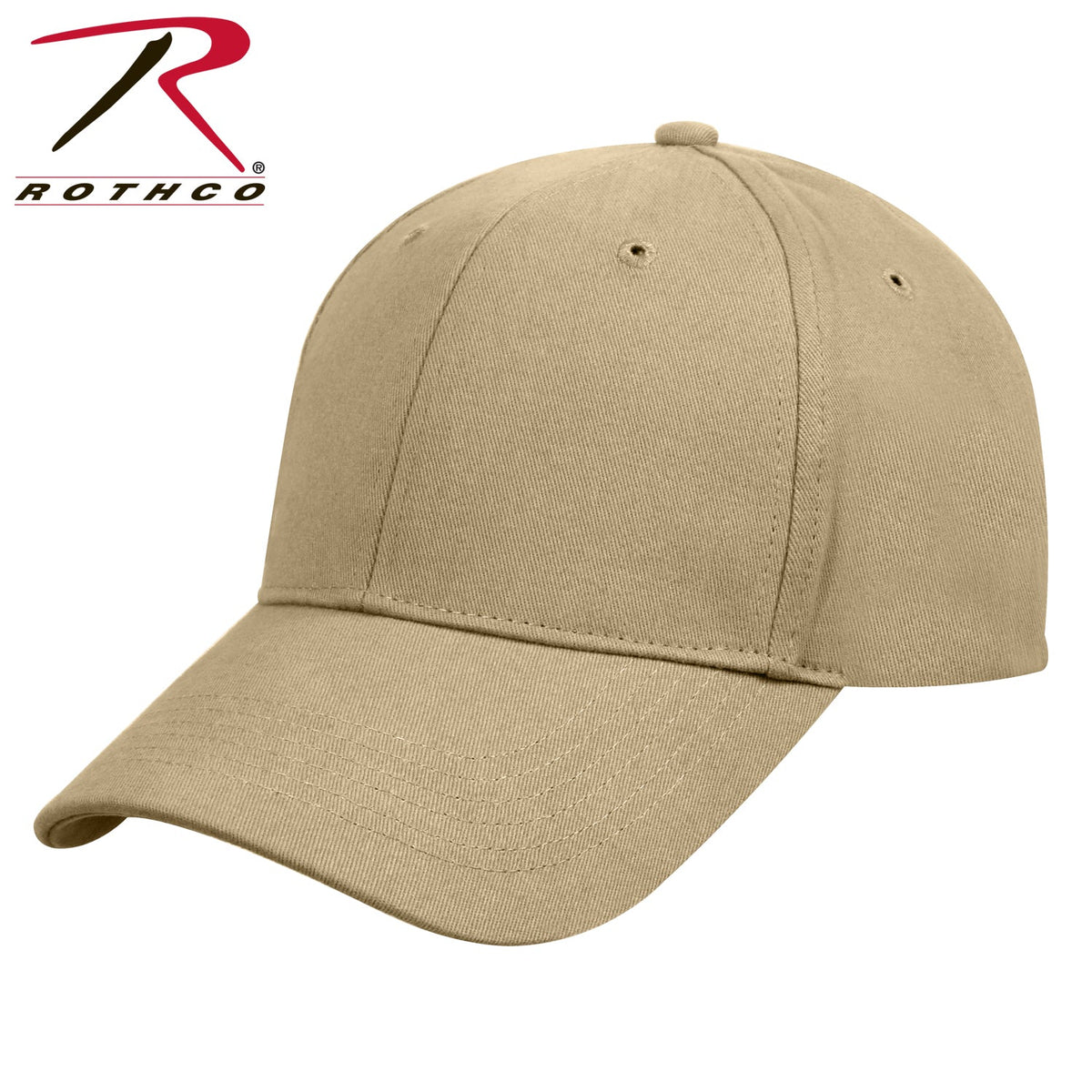 Rothco Supreme Solid Color Low Profile Cap Khaki Size One Size - Get Tight Gear