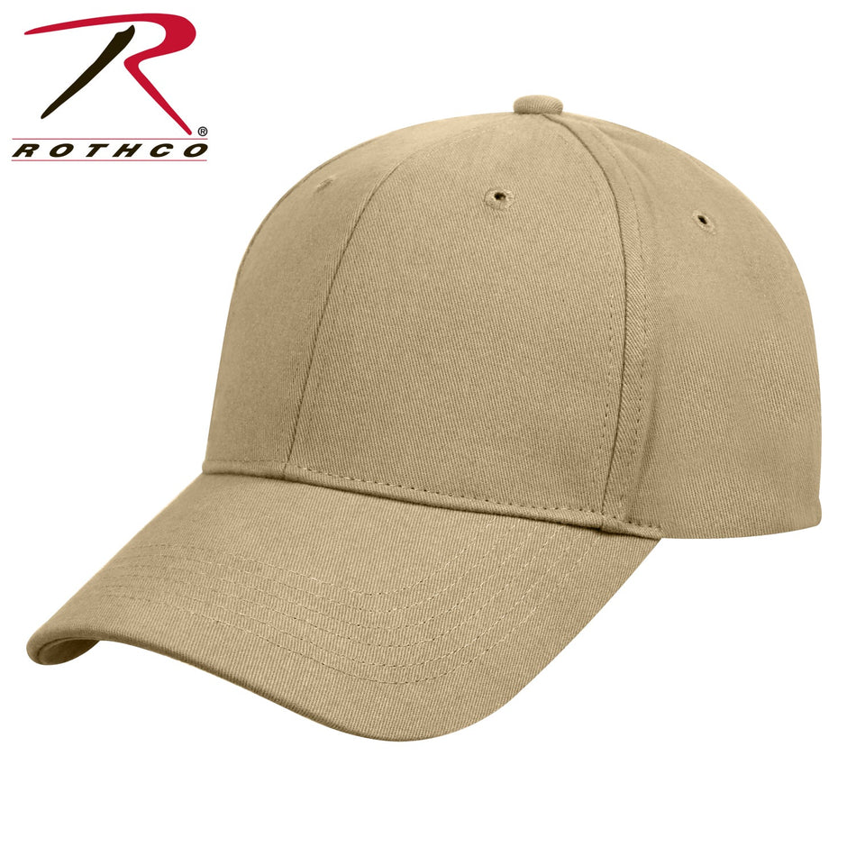 Rothco Supreme Solid Color Low Profile Cap Khaki Size One Size - Get Tight Gear