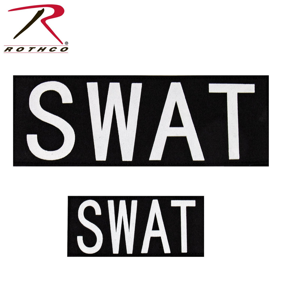 Rothco SWAT Patch With Hook Back Size Set: 1 Small & 1 Large - Get Tight Gear