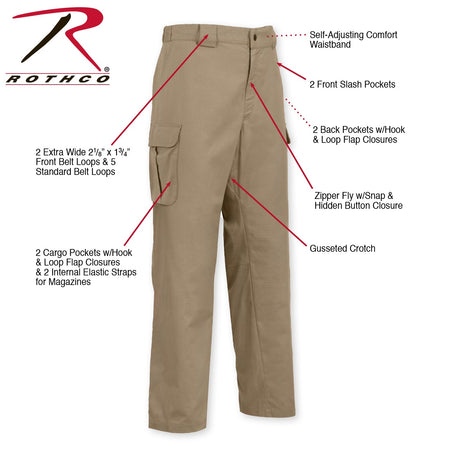 Rothco Tactical 10 - 8 Lightweight Field Pants Khaki Size 42W x 31L - Get Tight Gear