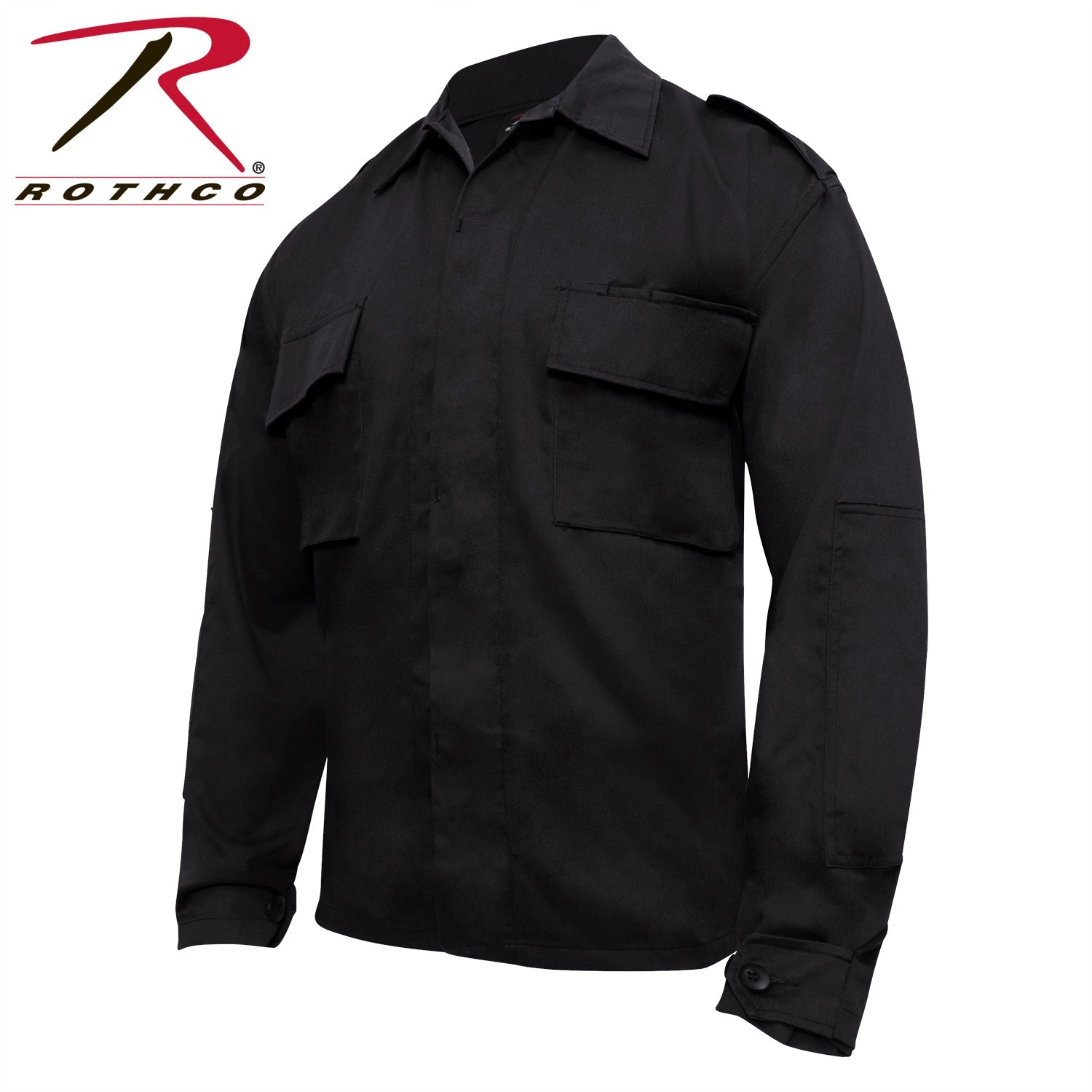 Rothco Tactical 2 Pocket BDU (Battle Dress Uniform) Shirt Black Size M - Get Tight Gear