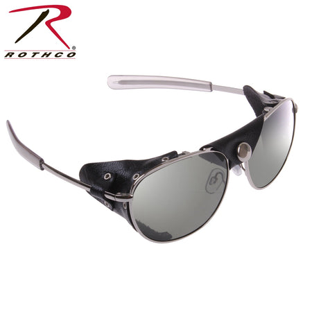 Rothco Tactical Aviator Sunglasses with Wind Guards Chrome / Smoke Size 58 MM - Get Tight Gear