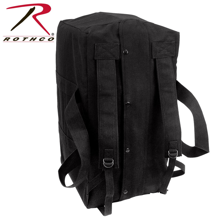Rothco Tactical Canvas Cargo Bag / Backpack Black Size One Size - Get Tight Gear