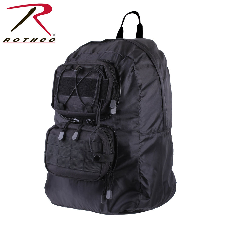 Rothco Tactical Foldable Backpack Black - Get Tight Gear