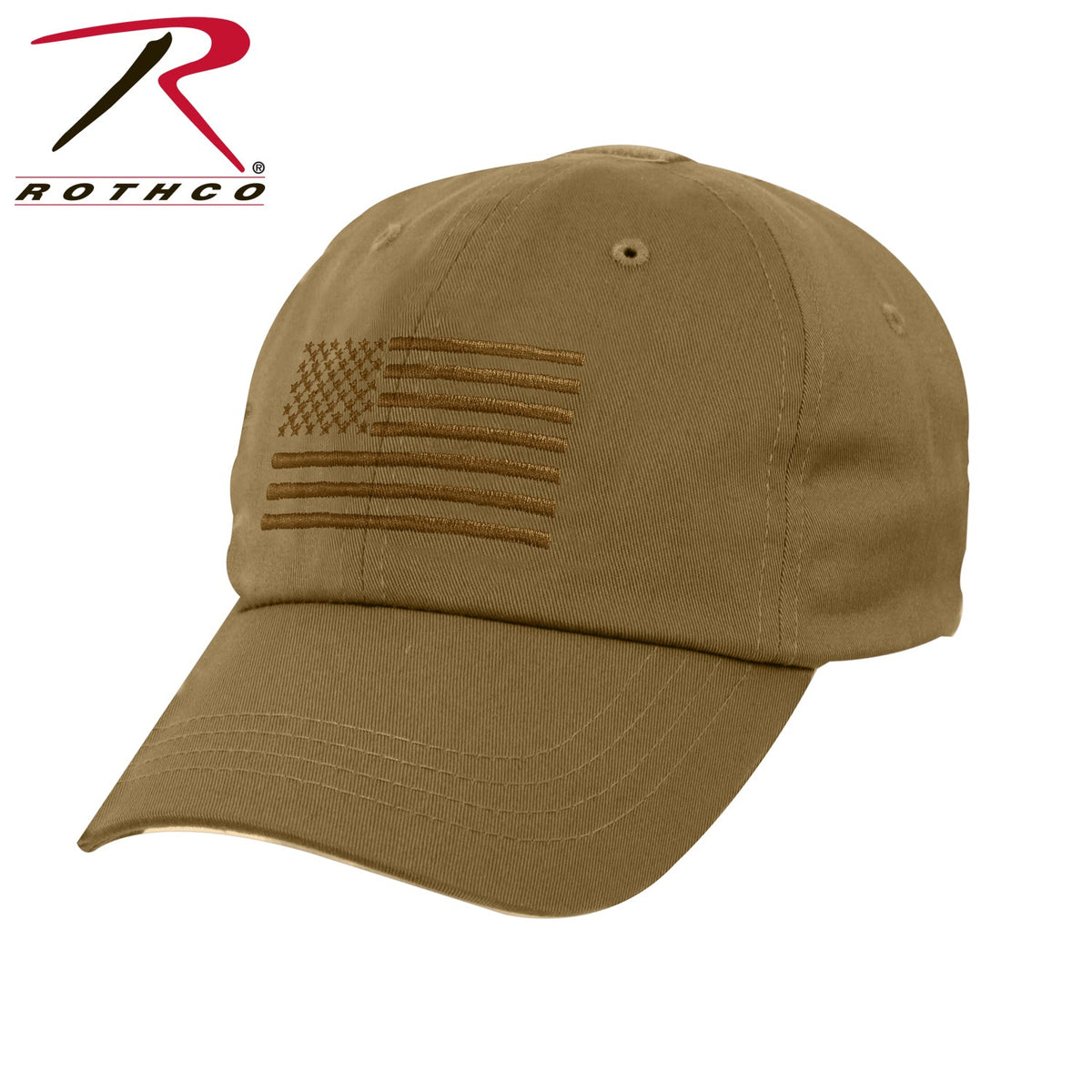 Rothco Tactical Operator Cap With US Flag Coyote Brown - Get Tight Gear