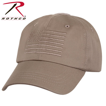 Rothco Tactical Operator Cap With US Flag Khaki - Get Tight Gear