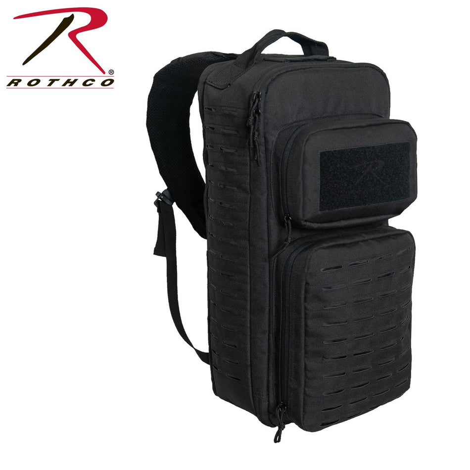 Rothco Tactical Single Sling Pack With Laser Cut MOLLE Black - Get Tight Gear