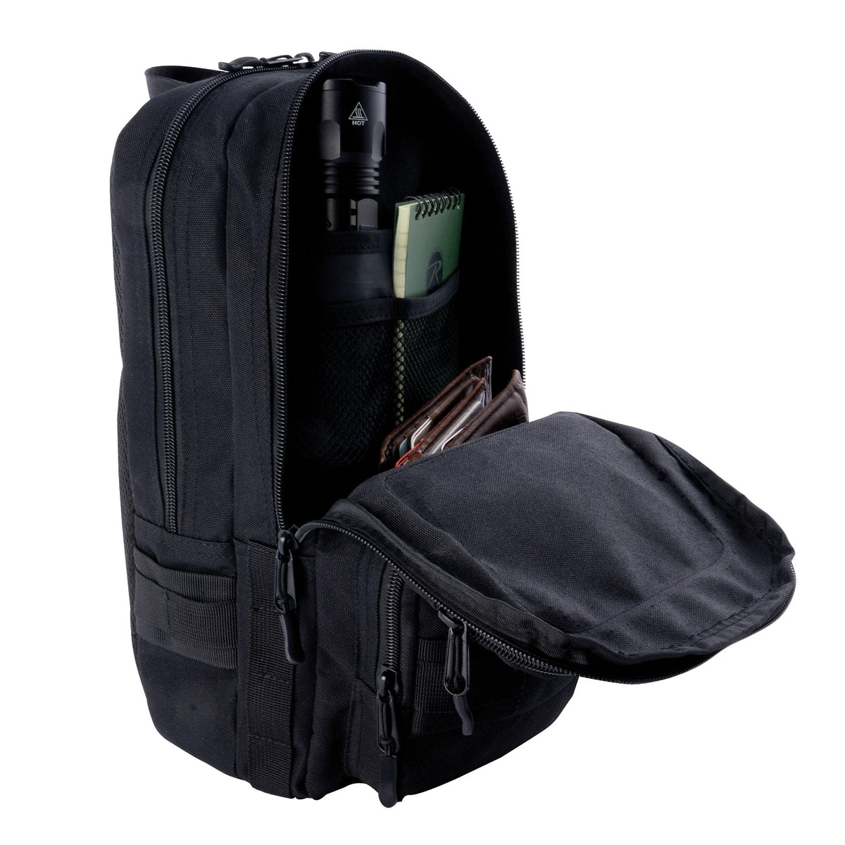 Rothco Tactical Traveler Sling Bag Black - Get Tight Gear