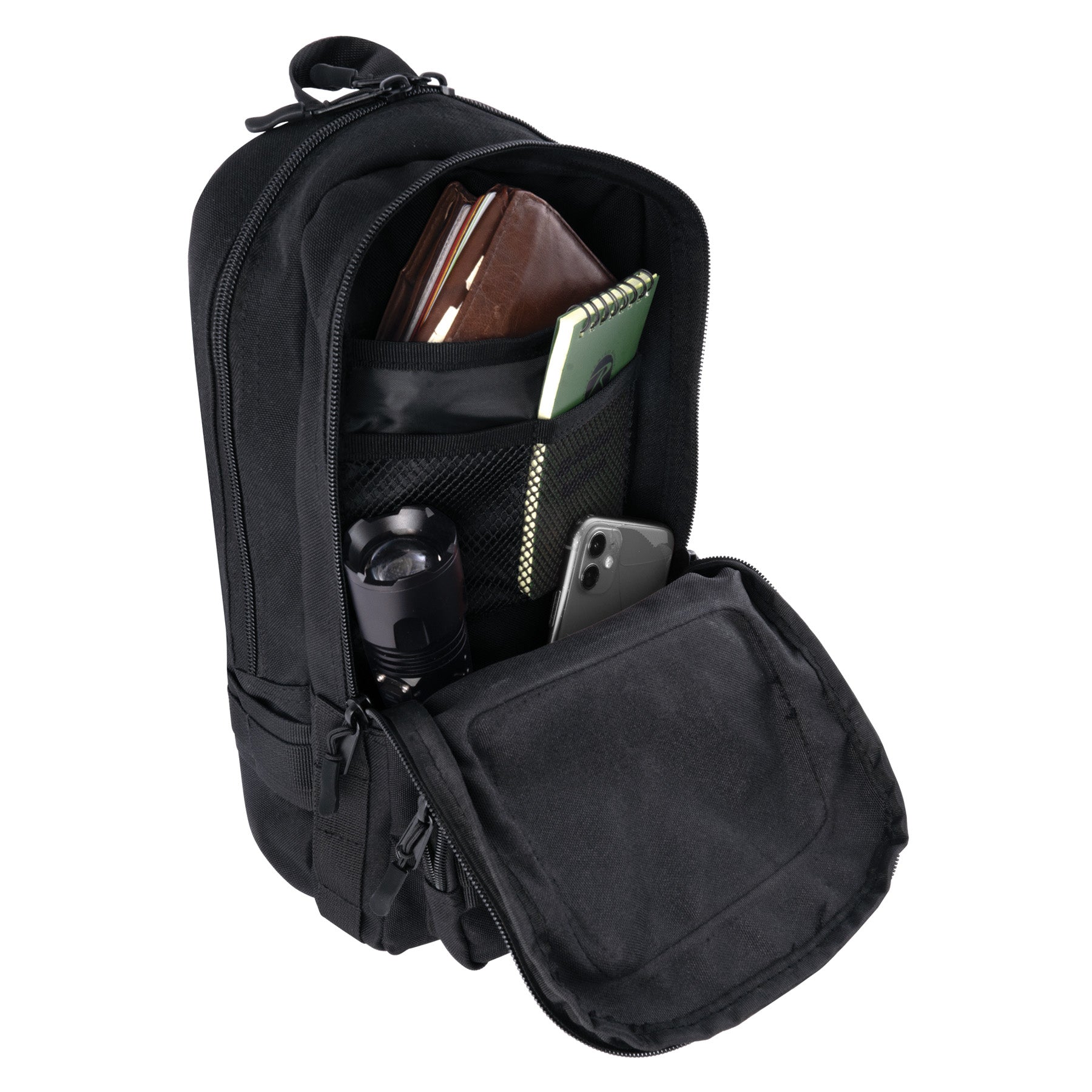 Rothco Tactical Traveler Sling Bag Black - Get Tight Gear