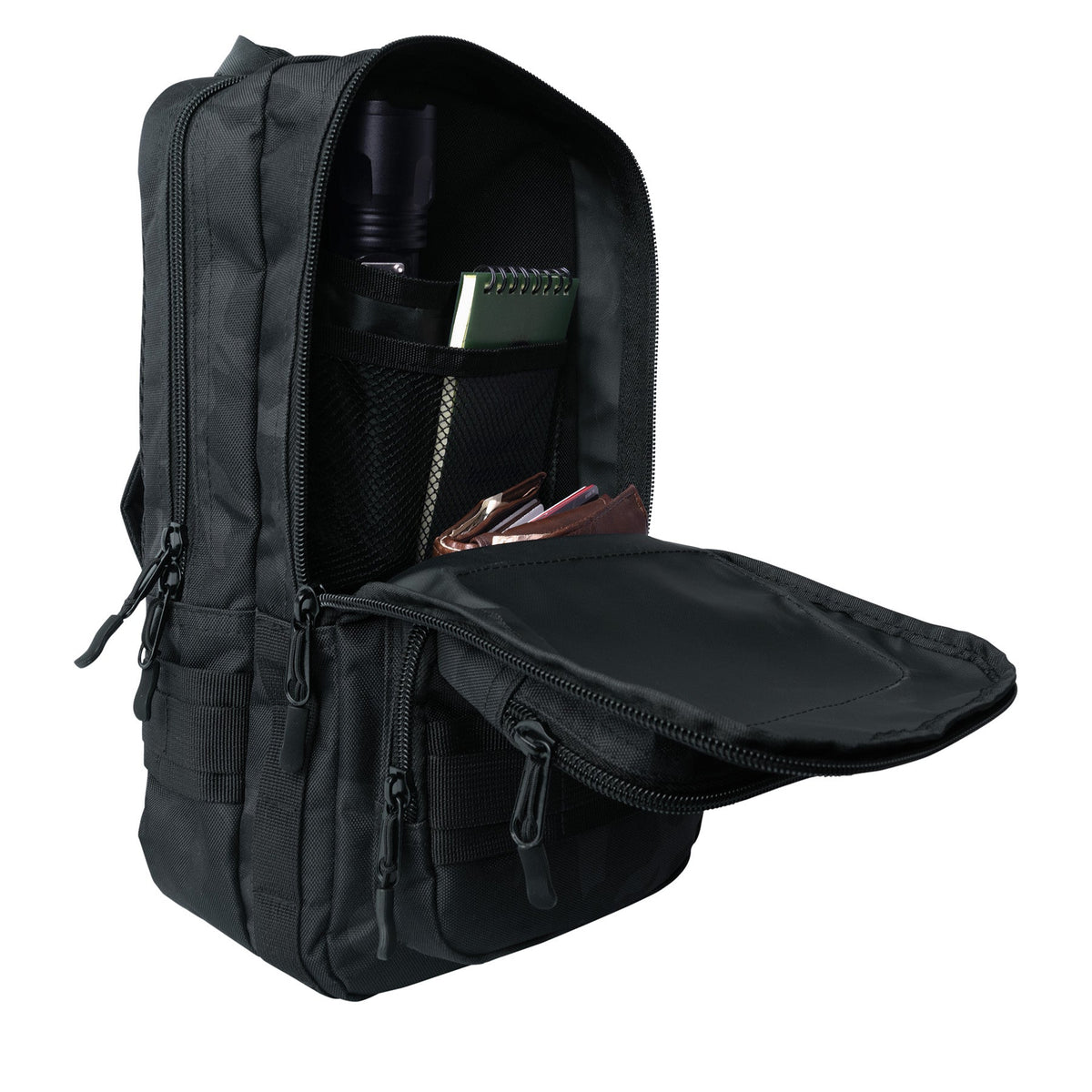 Rothco Tactical Traveler Sling Bag Midnight Black Camo - Get Tight Gear