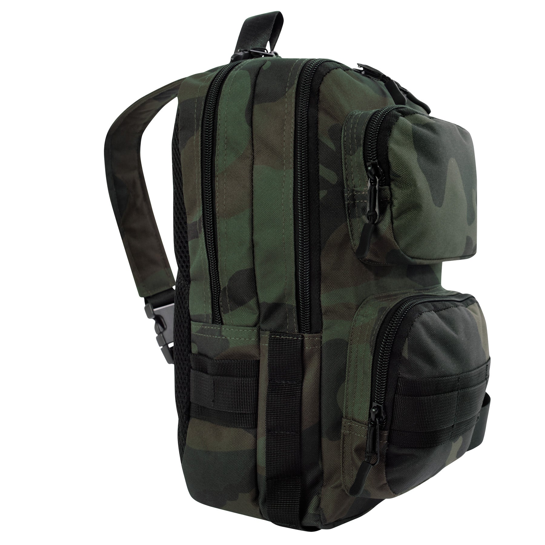 Rothco Tactical Traveler Sling Bag Midnight Woodland Camo - Get Tight Gear