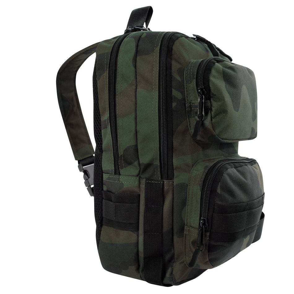 Rothco Tactical Traveler Sling Bag Midnight Woodland Camo - Get Tight Gear