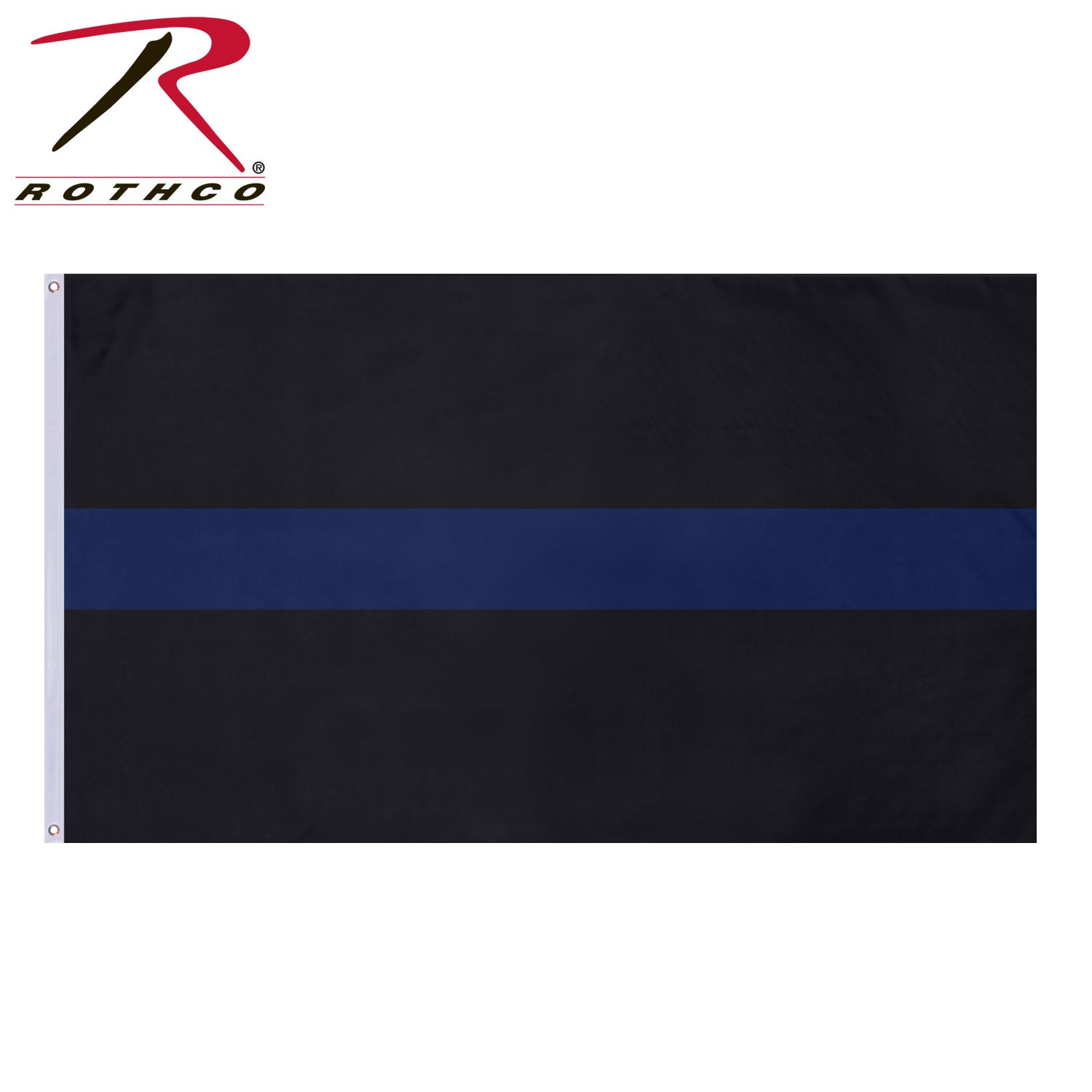 Rothco Thin Blue Line Flag Black / Blue Size 3' x 5' - Get Tight Gear
