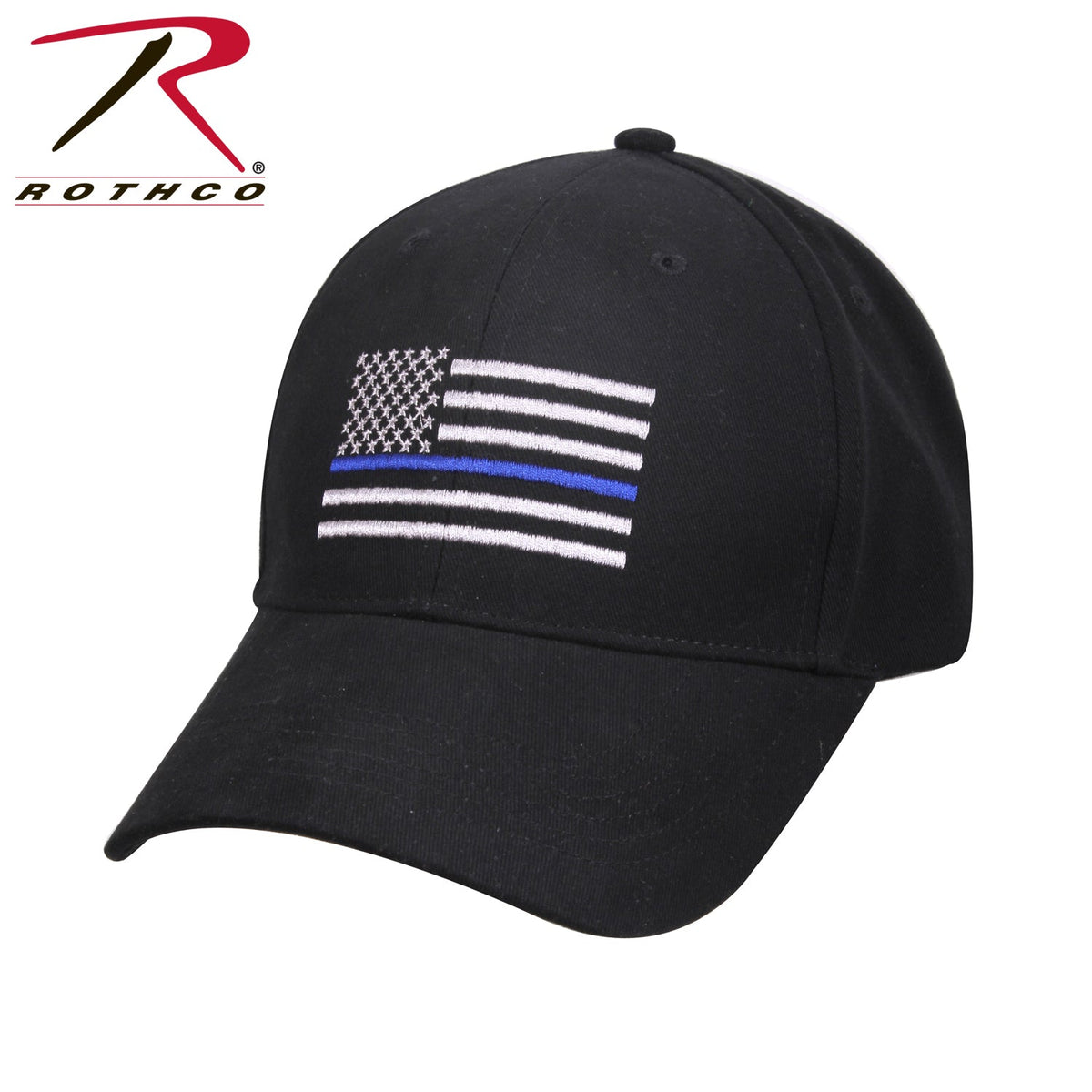 Rothco Thin Blue Line Flag Low Profile Cap Black Size One Size - Get Tight Gear