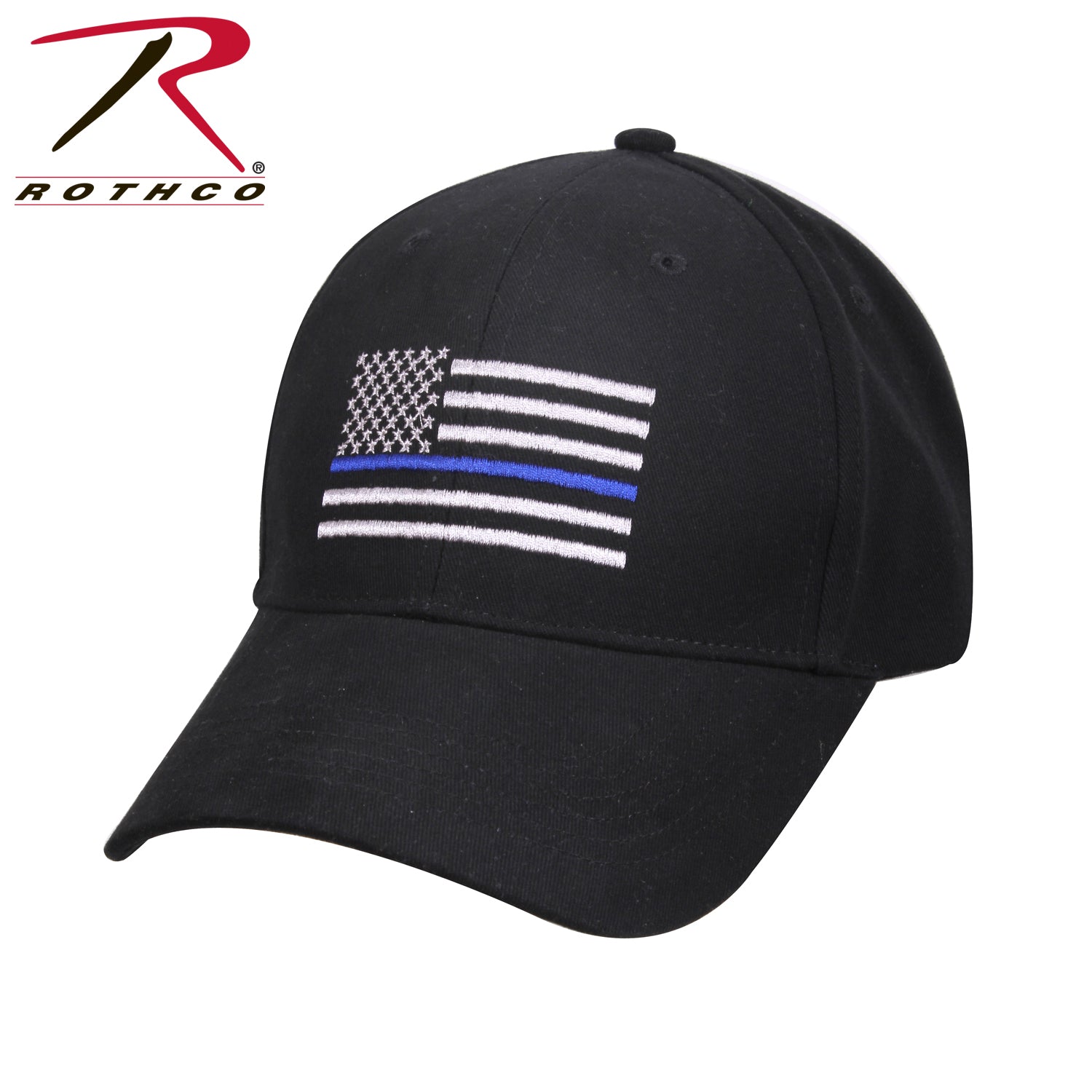 Rothco Thin Blue Line Flag Low Profile Cap Black Size One Size - Get Tight Gear