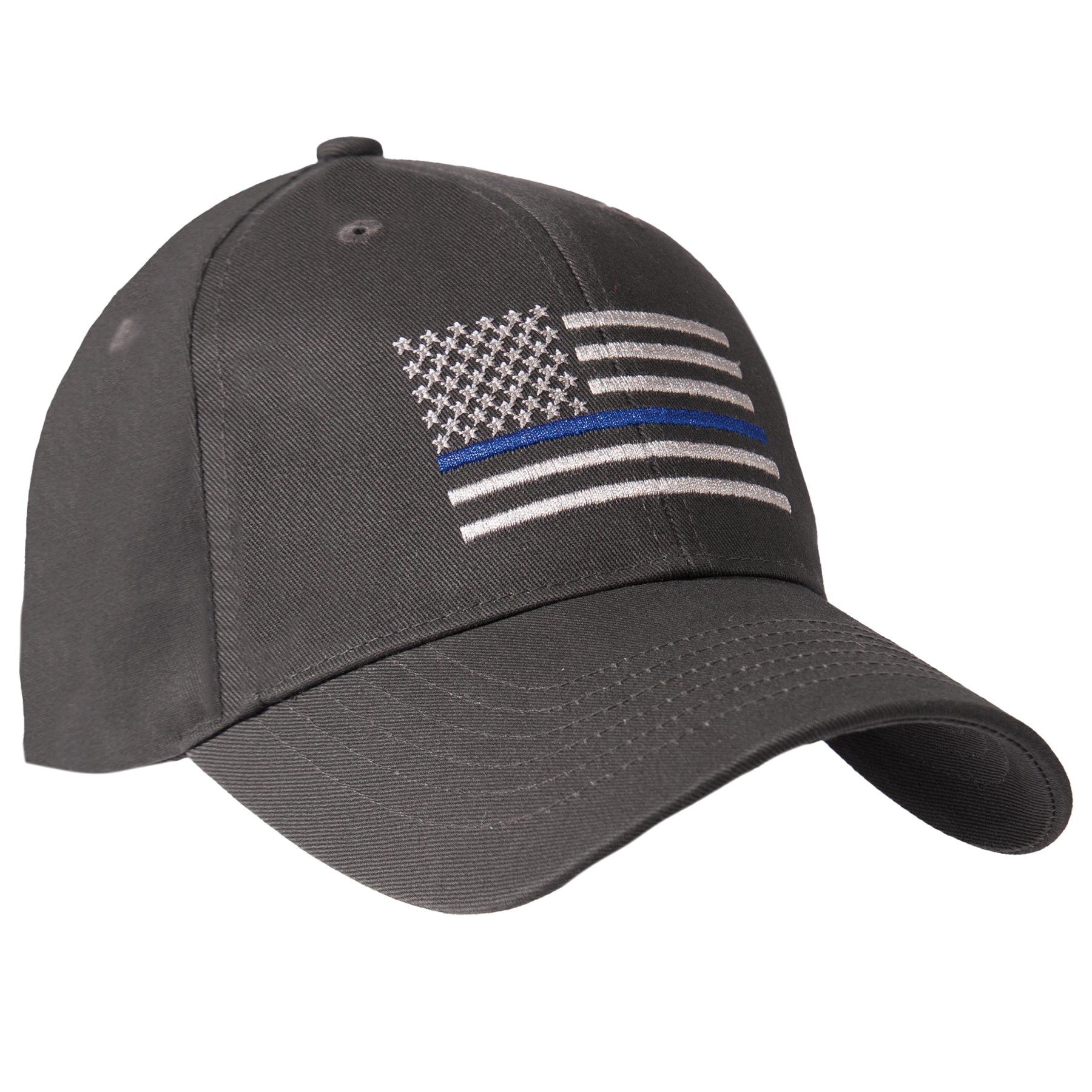 Rothco Thin Blue Line Flag Low Profile Cap Grey Size One Size - Get Tight Gear